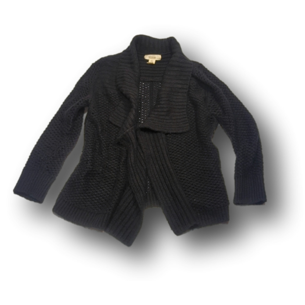 CHUNKY wide collar open front cardigan sweater